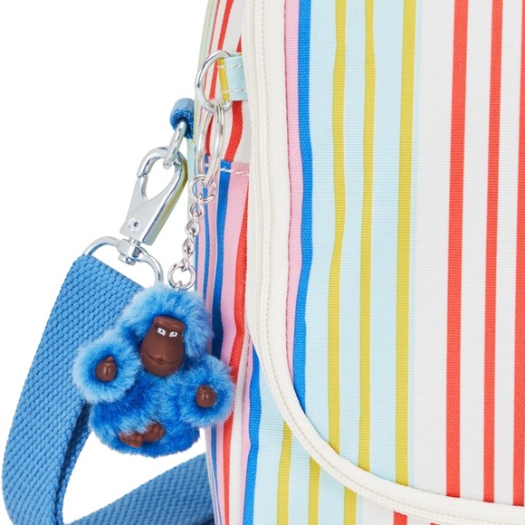 Kipling KICHIROU Lunch Bag Adjustable/  Removable Strap Beachside Strips NEW - Picture 5 of 7